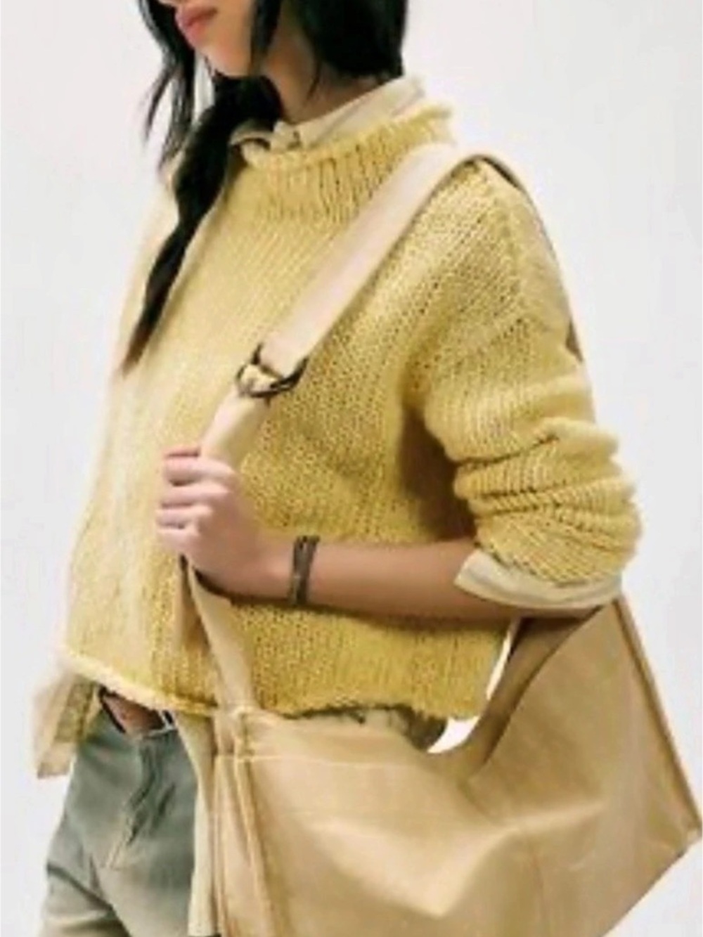 Free People Camp Crush Sling Bag in Yellow & Beige brand new with tags
